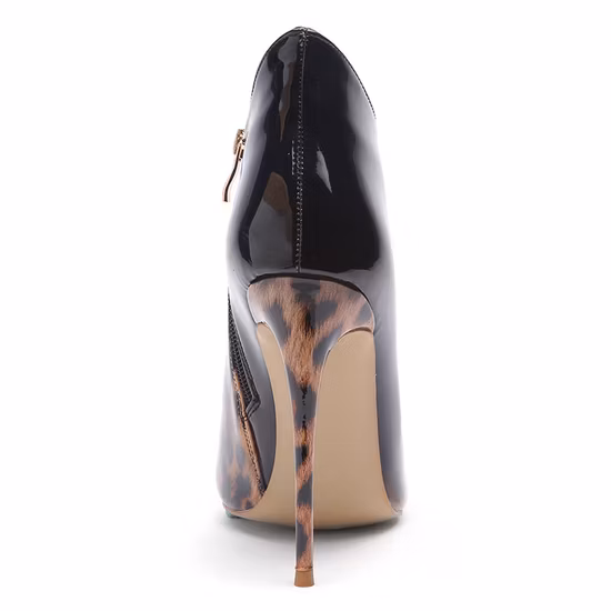 Sexy Stiletto tacones altos cuero mujer botas de invierno