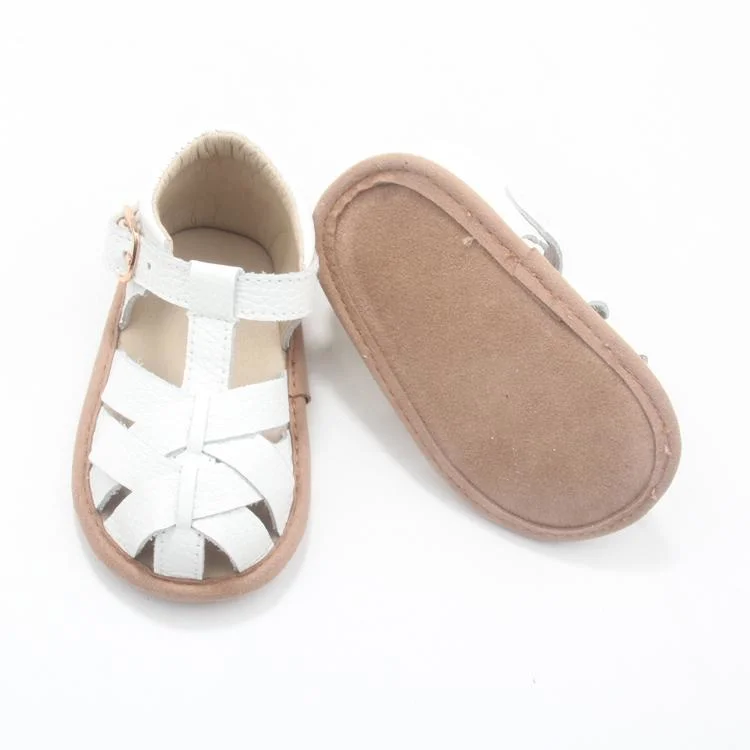 Strappy Style Real Leather Kids Unisex Sandals