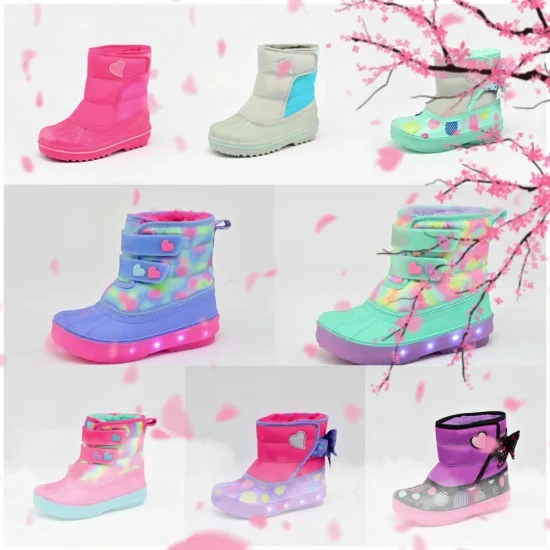 Botas de nieve impermeables para zapatos de invierno Botines ligeros informales para niños