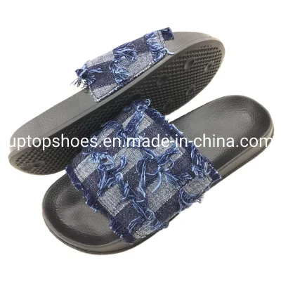 Zapatos de sandalias deslizantes de peso ligero fabricados en EVA Parte superior de jeans