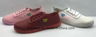 Calzado de inyección de PU para mujer, zapatillas deportivas vulcanizadas baratas para mujer (750)