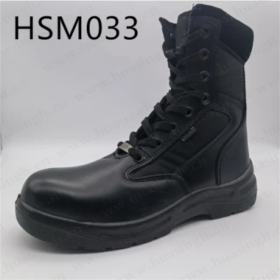 CMH, suela de inyección de PU/PU antichoque Popular en el mercado de Sudáfrica, botas de senderismo negras Hsm033