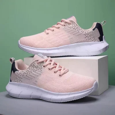 Cómodas zapatillas de deporte de material de punto con mosca para mujer para correr
