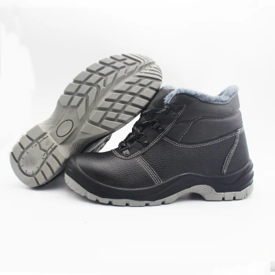 Zapatos de seguridad cálidos y de lana artificial Zapatos de trabajo de seguridad para la construcción con puntas de acero